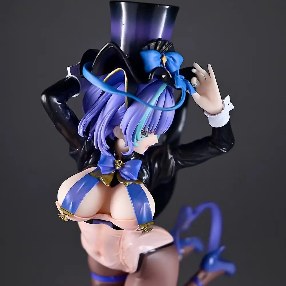 Azur Lane Cheshire Magician Girl GK Figure Purple Hair Magic Card Dice Themed Collectible Statue Desktop Decor For Anime Fans