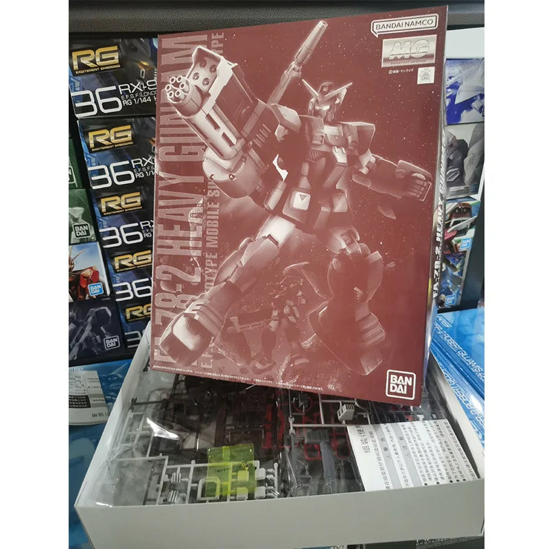 Bandai  MG 1/100 base LIMITED FA-78-2 HEAVY GUNDAM Model Kit Assembly  Action Figure Model Toys Gift For kid