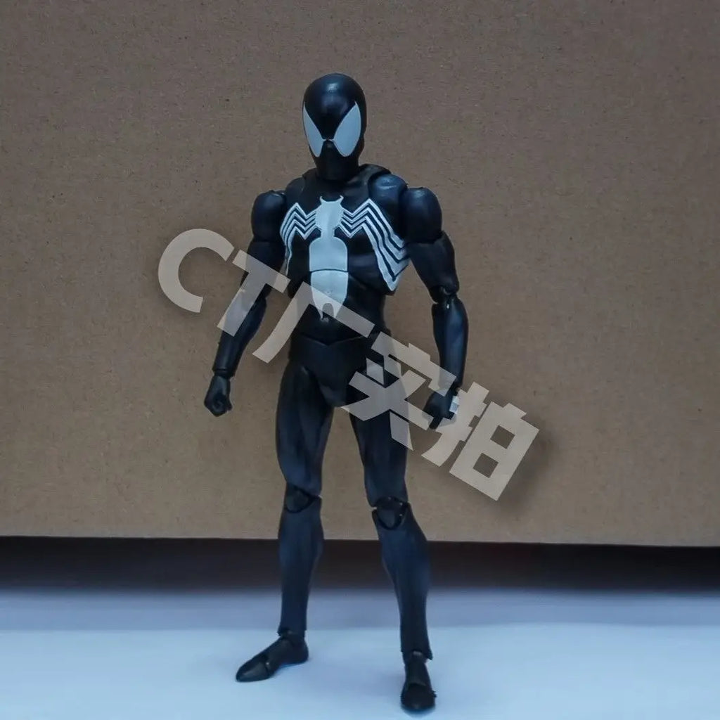 CT 1/12 The Amazing Spider-Man MAFEX 147 S.H.Figuarts Spider Man Venom symbiotic Black Suit Anime  Action Figures 6" Model Toy