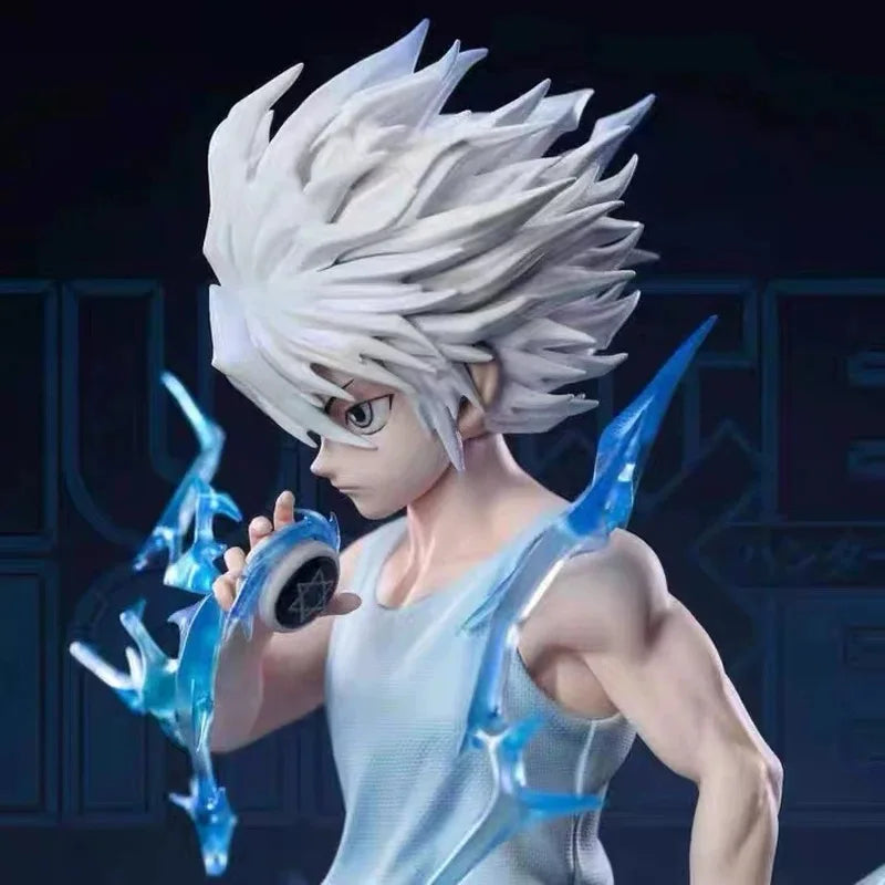 HUNTER×HUNTER Killua Zoldyck Anime Figure Stading Figurine With Special Effect Statue GK 23cm Model Collection Ornament Gift Toy
