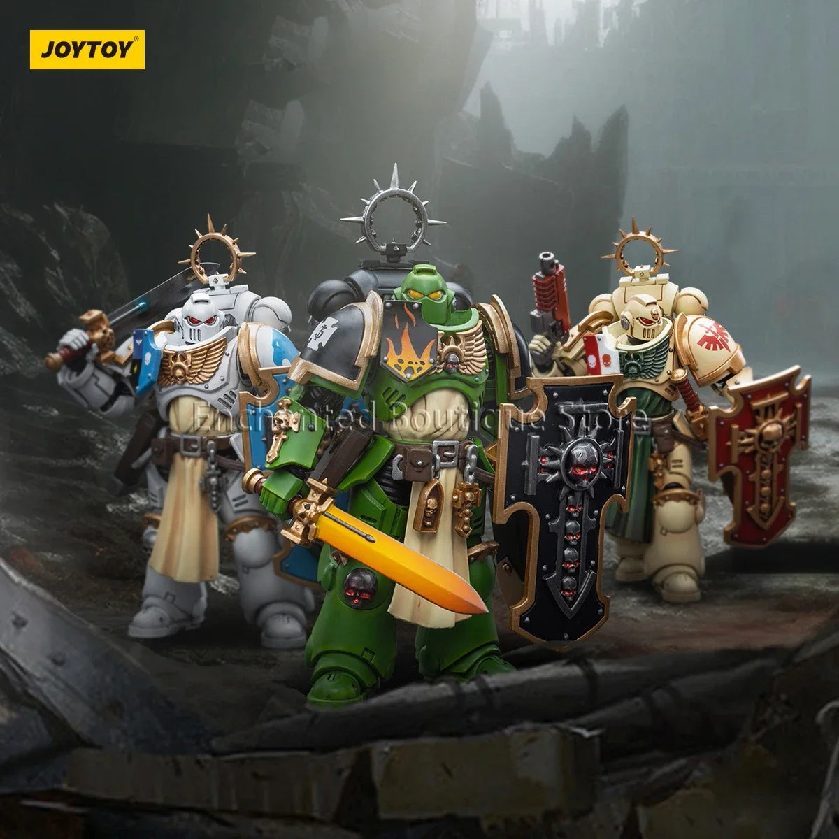 JOYTOY 40K 1/18 Bladeguard Veteran Action Figure Dark Angels Salamanders Figurine Model Gift for Collection