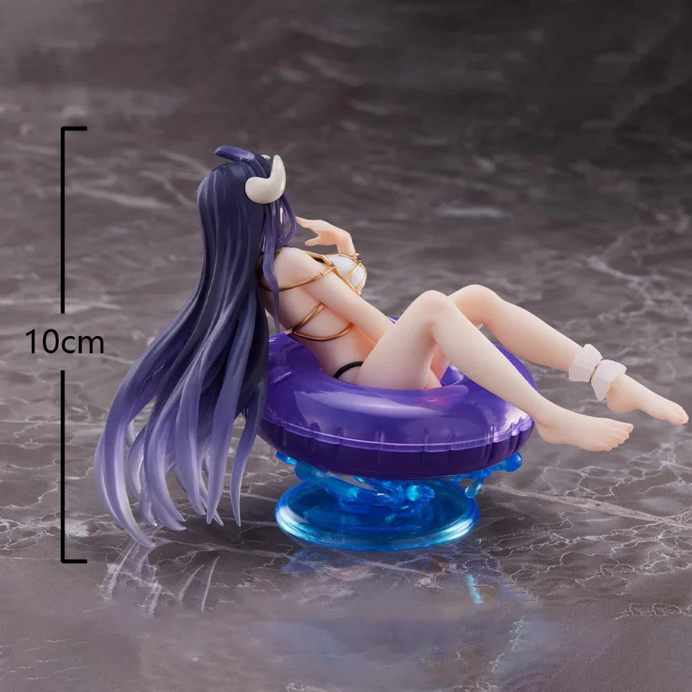 New Anime Figure Swimming Circle Albedo Action Figure PVC model bikini Girl Statue Doll Collection Toys Car Decor Xmas Gift