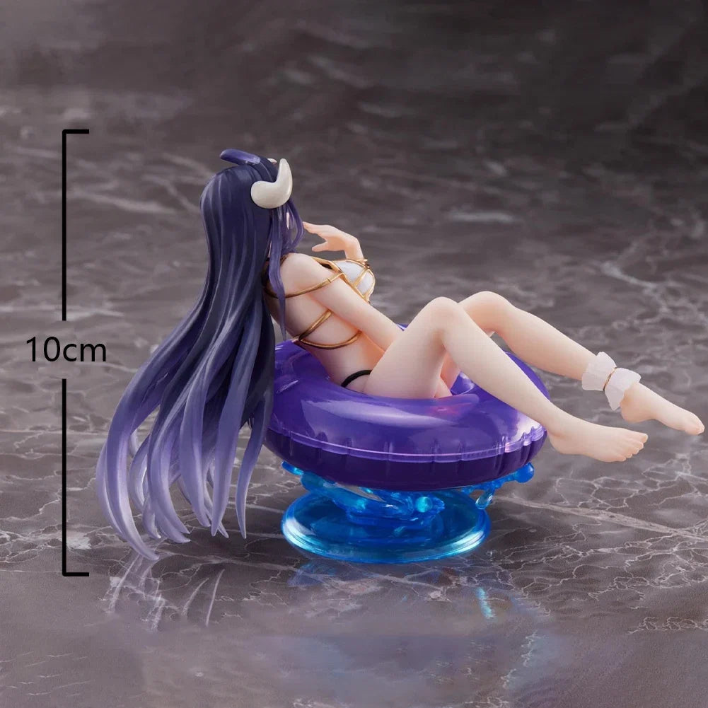 New Anime Figure Swimming Circle Albedo Action Figure PVC model bikini Girl Statue Doll Collection Toys Car Decor Xmas Gift