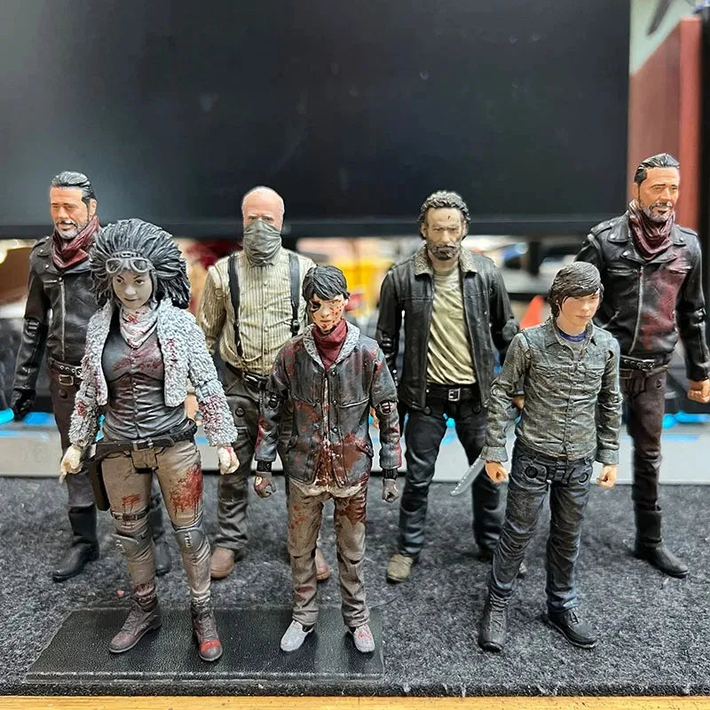 Genuine Bulk 5 Inch Action Figure Rick Grimes Morgan Jones Andrea Pvc Anime Model Collectible Toy