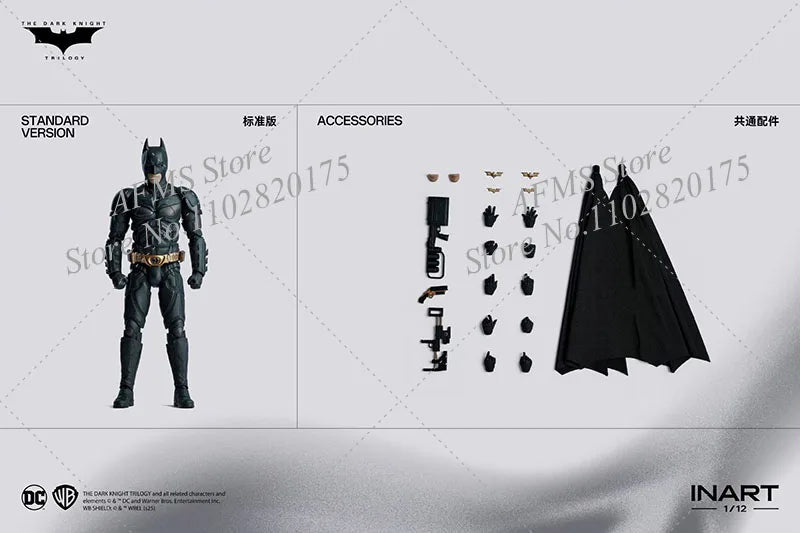 INART 1/12 Mann Soldat Bat Hero Christian Bale The Dark Knight Rises Eternal Fight Hero 6 Zoll Actionfigur Modell Kollektion