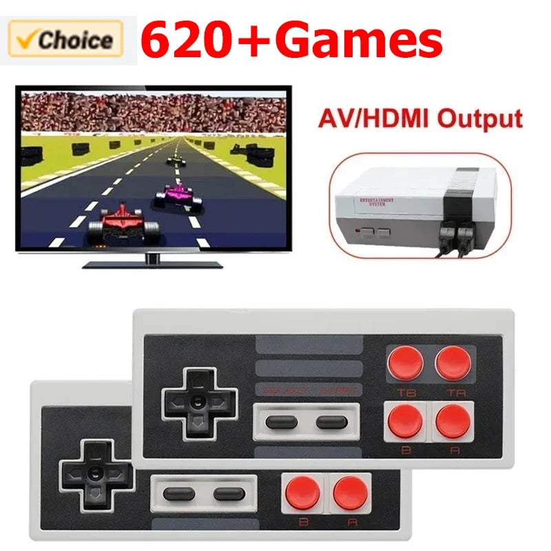 8 Bit Retro Video Game Consoles HDMI-Compatible Mini Game Stick Built in 620 Games Dual Gamepads Classic Game Players Recreation