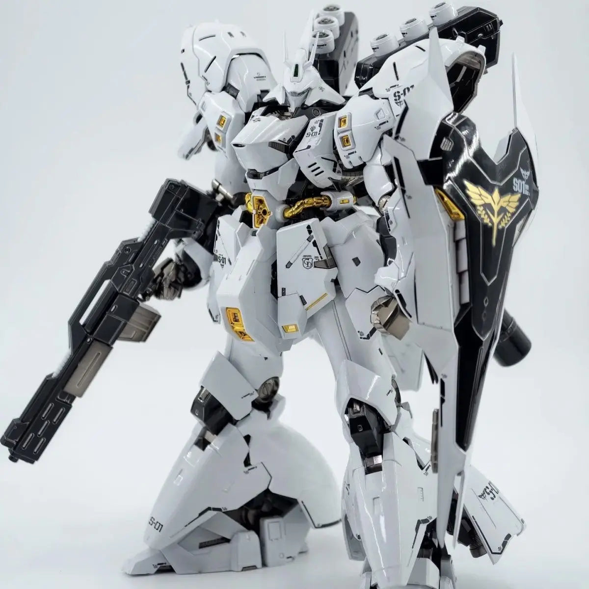 RG 1/144 MSN-04 Sazabi White Star Version Assembly Model Kit Action Figures With Decals Collectable Mecha Toy Desk Deco Boy Gift