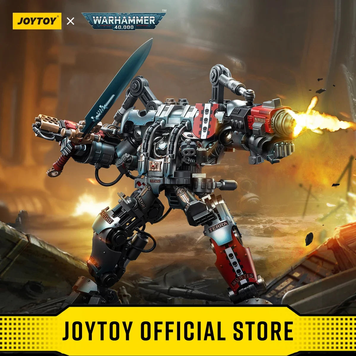 JOYTOY Warhammer 40k 1/18 Action Figures Mecha Grey Knights Nemesis Dreadknight