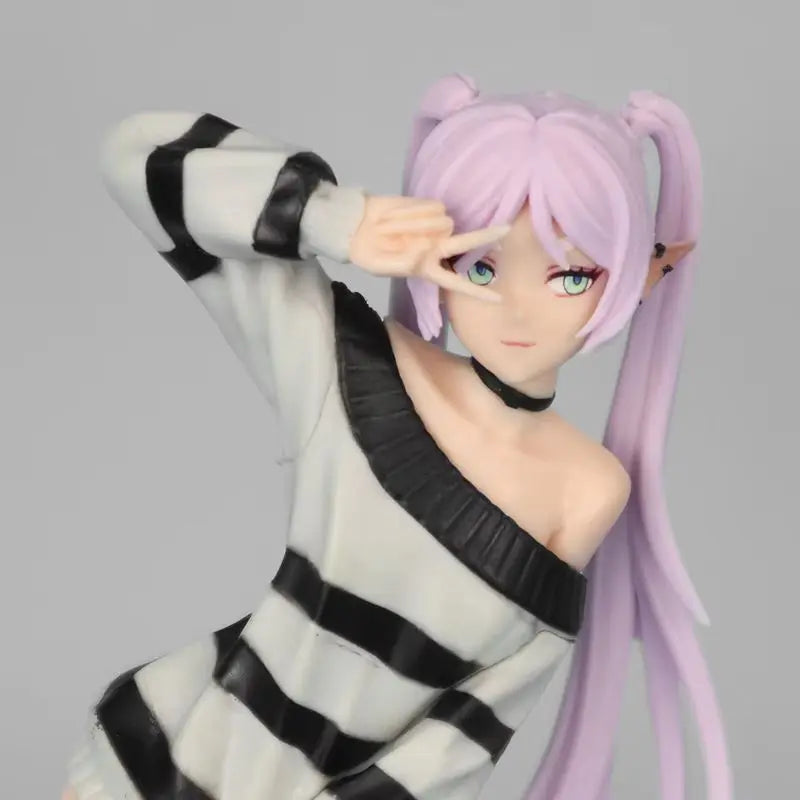 Frieren: Beyond Journey’S End Anime Figure Sweater Cute Girl Standing Posture Action Statue Doll Collectible Gift
