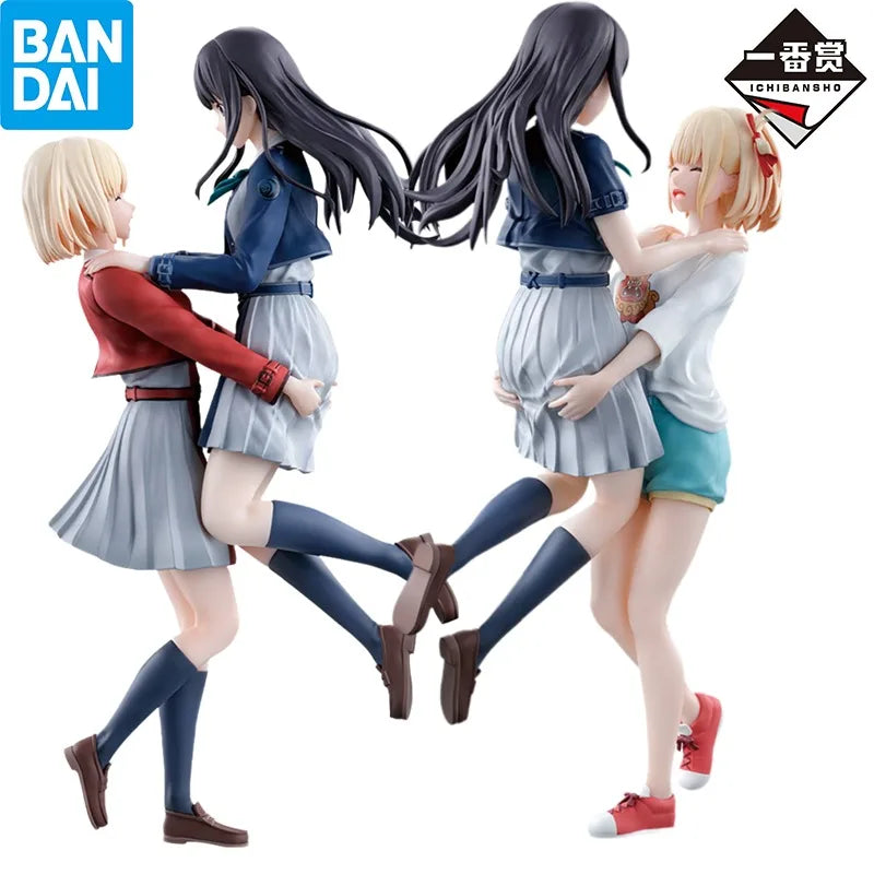 Original BANDAI Ichiban Kuji Lycoris Recoil Vol.3 Revible Moment Takina Figure Anime Action Model Collectible Toys Gif