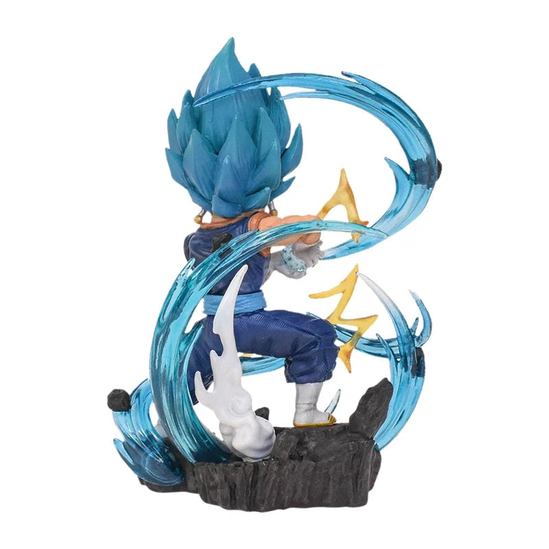 Q Version Dragon Ball Z Vegeta Figure Toys DBZ Vegetto Super Saiyan Cartoon Action Figurine PVC Collection Model Dolls Gifts Kid
