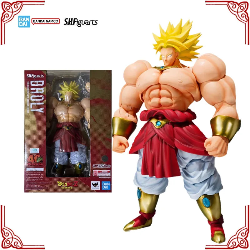 In Stock Genuine Bandai Dragon Ball Z Model Kit SHF Broly 40th Anniversary Reissue Edition Anime Action Figure Collection Model