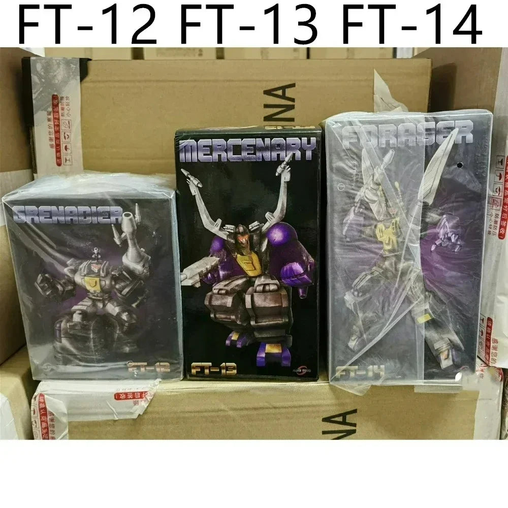 In Stock FansToys Transformed FT-12 FT-13 FT-14 Insecticon Kickback SHRAPNEL Bombshell Mp Ratio Robot Action Figure Toy
