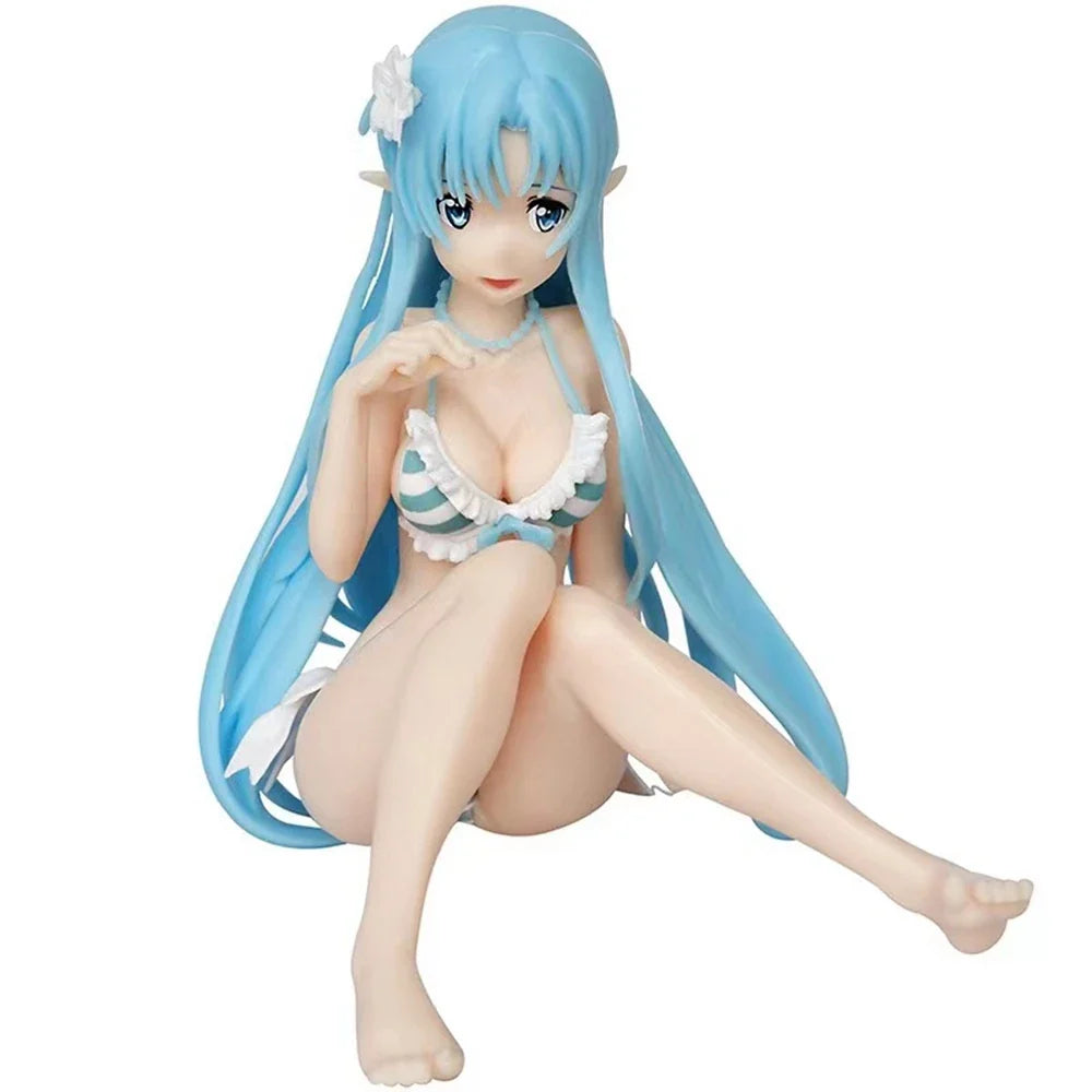 13cm Sword Art Online Anime Figure Swimwear Yuuki Asuna PVC Action Figure Sexy Girls Figurine Collectible Model Toys Kid Gifts