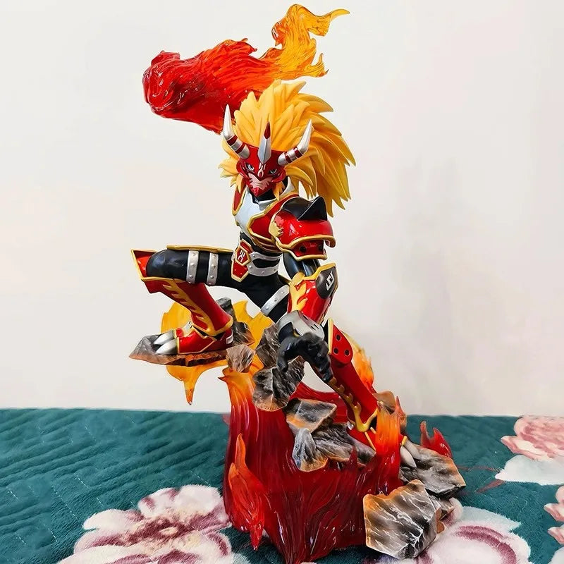 In Stock Digimon Frontier Anime Toy Agnimon 26cm Figure Model Desktop Ornament Collection Hot Blooded Manga Boy Birthday Gift