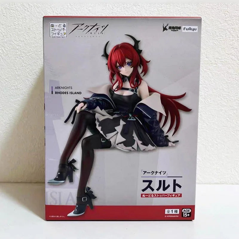 Original Genuine Furyu Prepainted Noodle Stopper Figure Arknights Surtr H=15cm Garage Kit Model Decoration Game Figure Gift