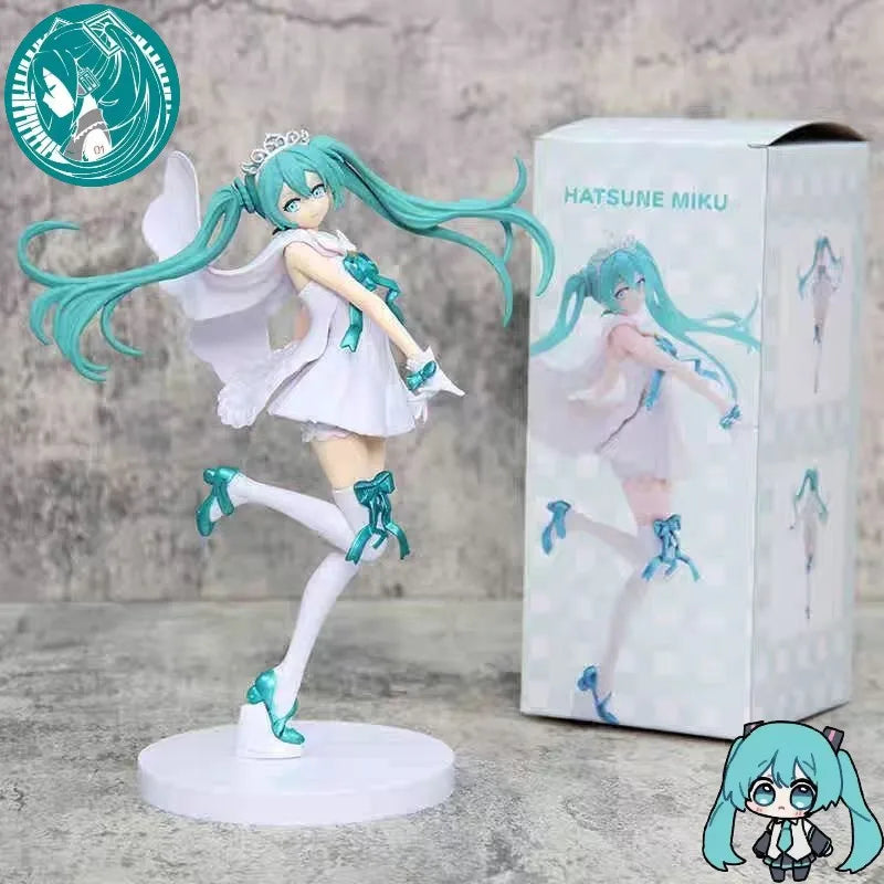 Sweet Hatsune Miku new cute creative anime doll figure model children's toys desktop fashion decoration ornaments holiday gifts