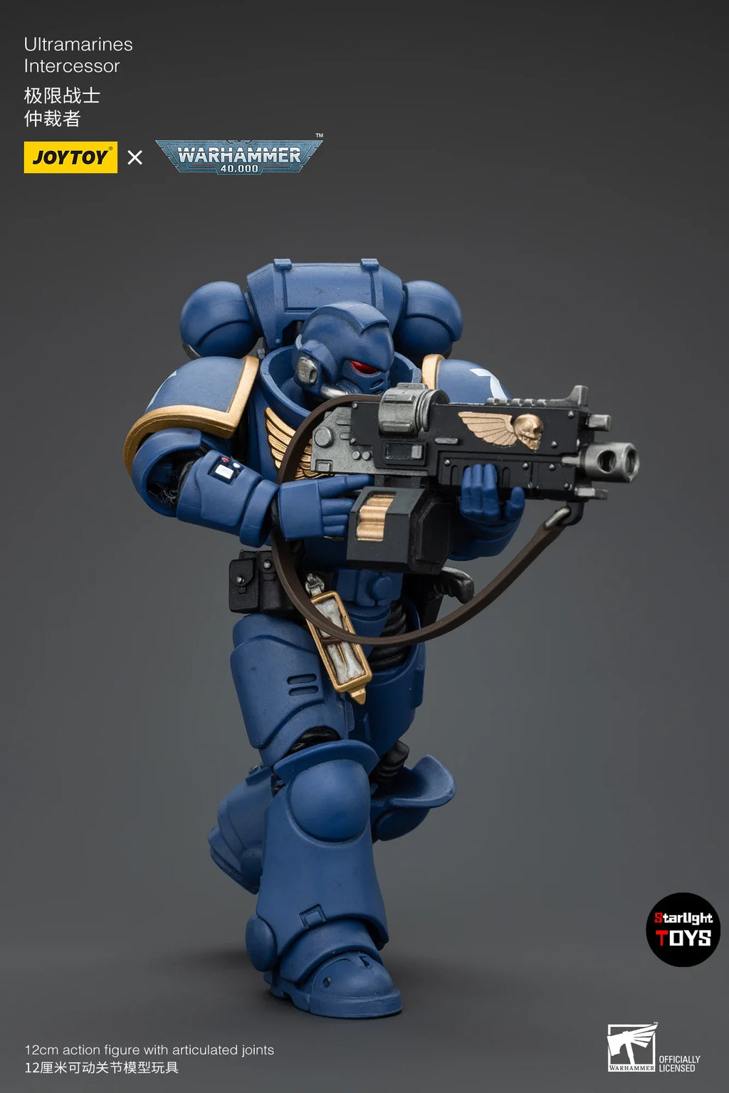 JOYTOY 1/18 Action Figure Warhammer 40K UItramarines Intercessor Toys Model Collection Gifts