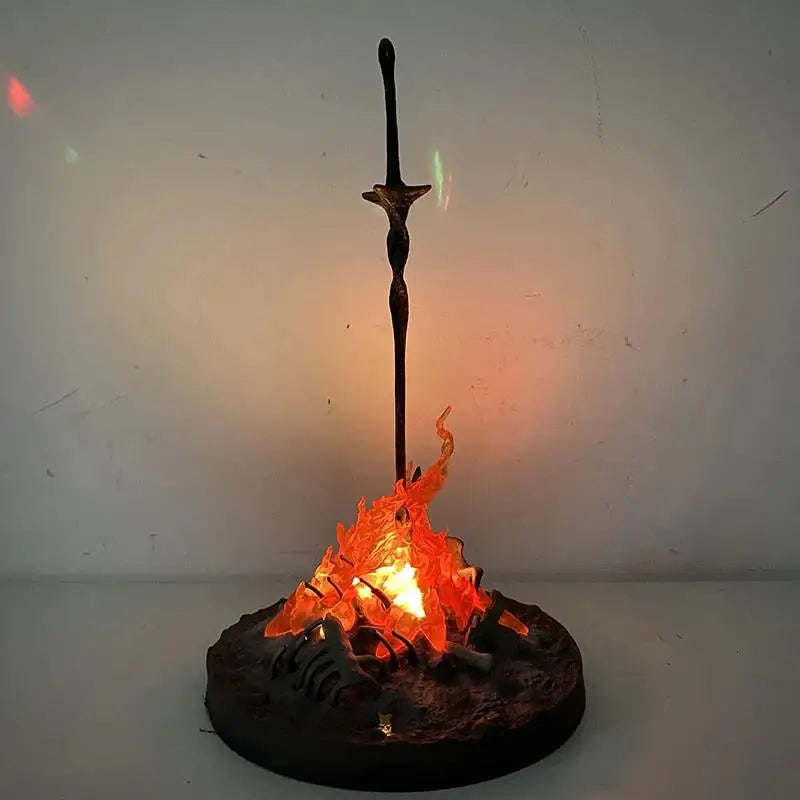 Dark Souls Figure Siegmeyer Black Knight Faraam Artorias Bonfire Led Light PVC Figure Dark Souls Figure Model Toy Birthday Gifts