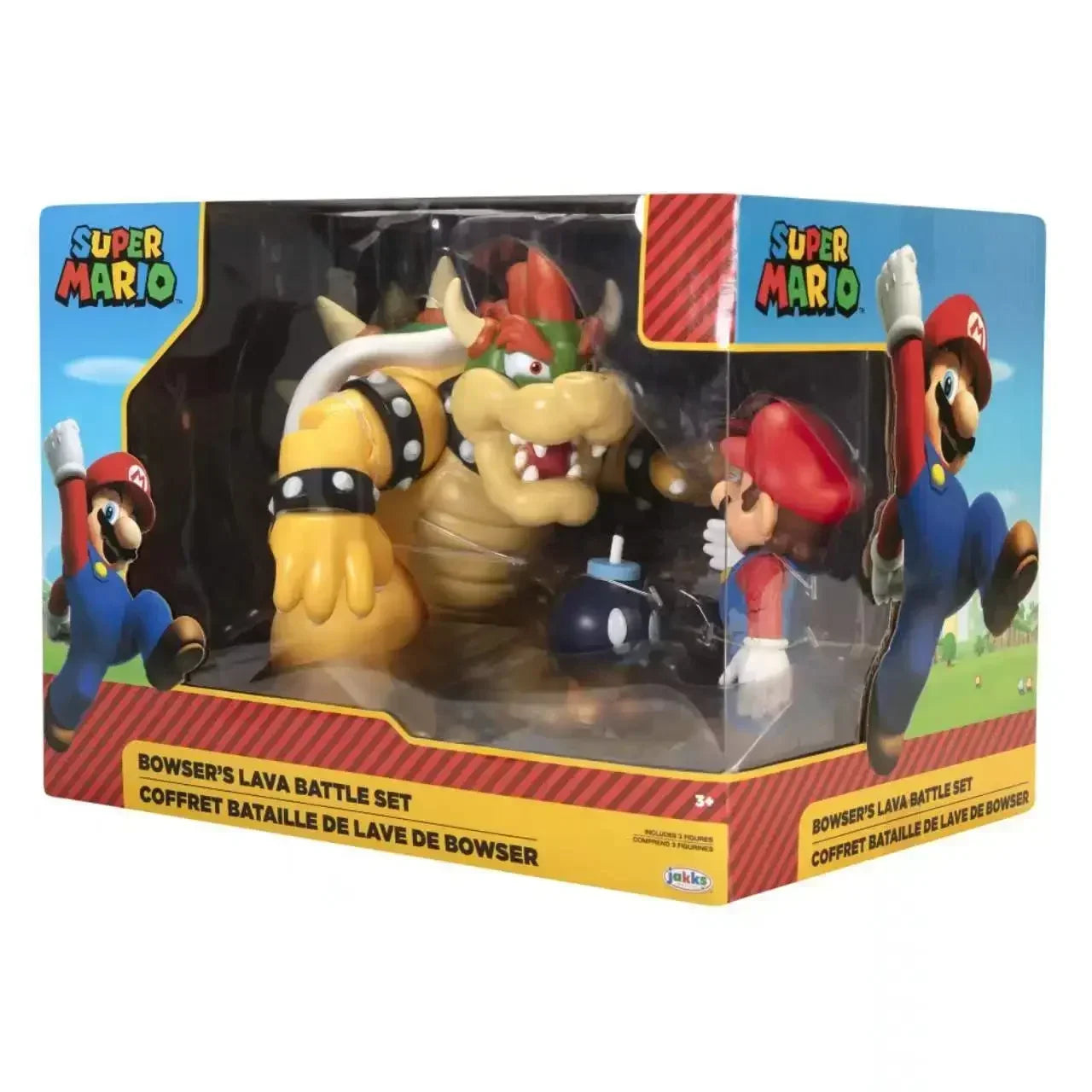 Jakks Original Super Mario Flash Game Anime Figure Model Lava Battle Bowser Bomber Suit Figure Model Collection Toy Gift