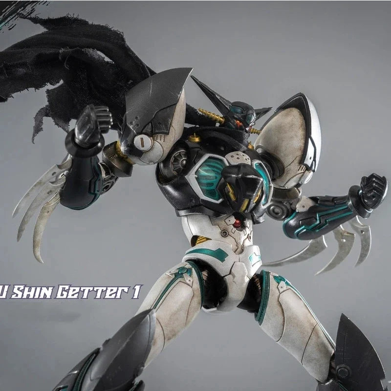 23cm Threezero Robo-Dou Shin Getter 1 Black Ver. Action Figure Finished Anime Mecha Model Toy With Stand Decor Collectible Gift