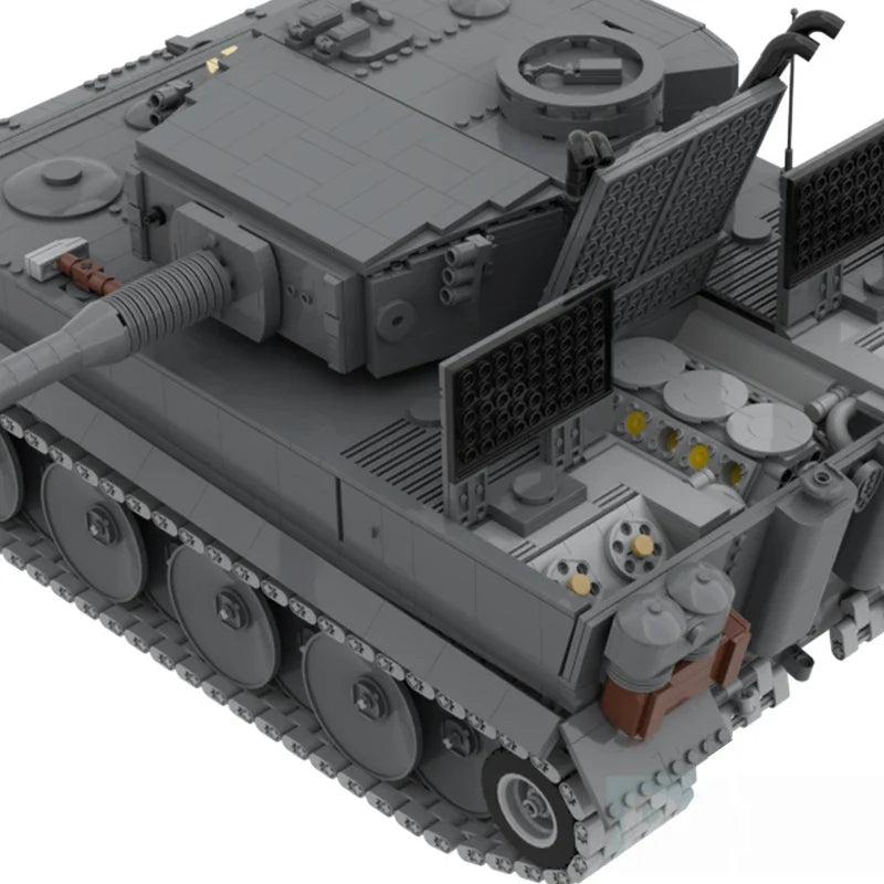 Germany Armed Forces Famous Tiger 1 Heavy Tank Model Building Blocks Advanced Military Vehicles Technology Bricks Kid Xmas Toys