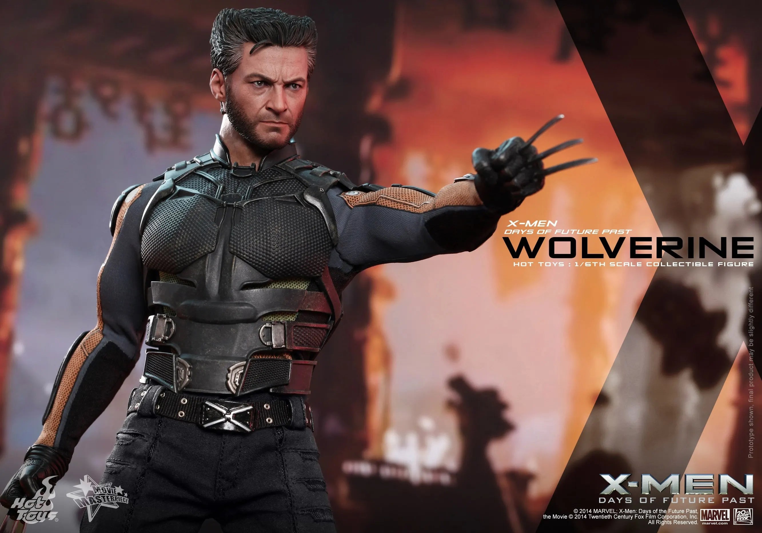 Hot Toys Movie Masterpiece 1/6 Scale Marvel Wolverine X-Men Days of Future Past Sammel-Actionfigur MMS264