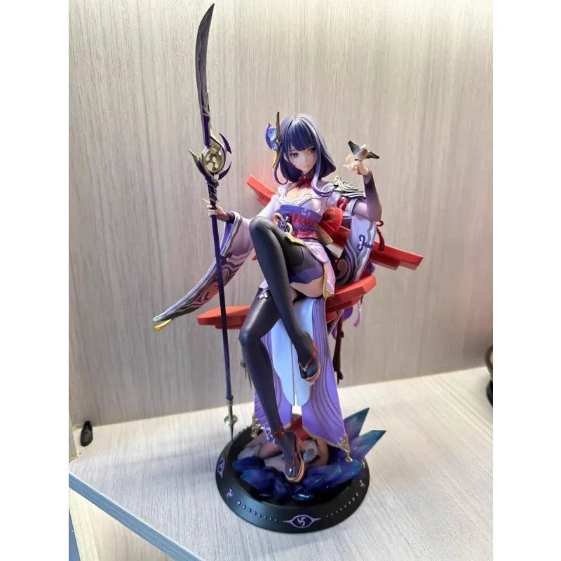 35cm Genshin Impact Figure Raiden Shogun Sexy Beautiful Girl Anime Collectible Model Desktop Decorations Beautiful Girl Kids Toy
