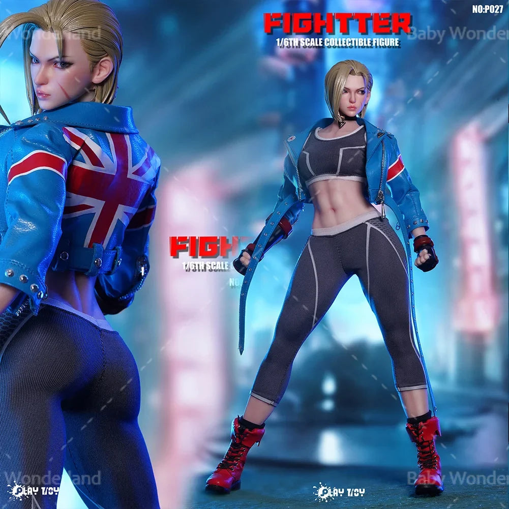 2025 Q3 PLAY TOY P027 1/6 Fightter Cammy Movable Eyeballs Figure 12'' Female Soldiers Model Full Set Collectible Toy