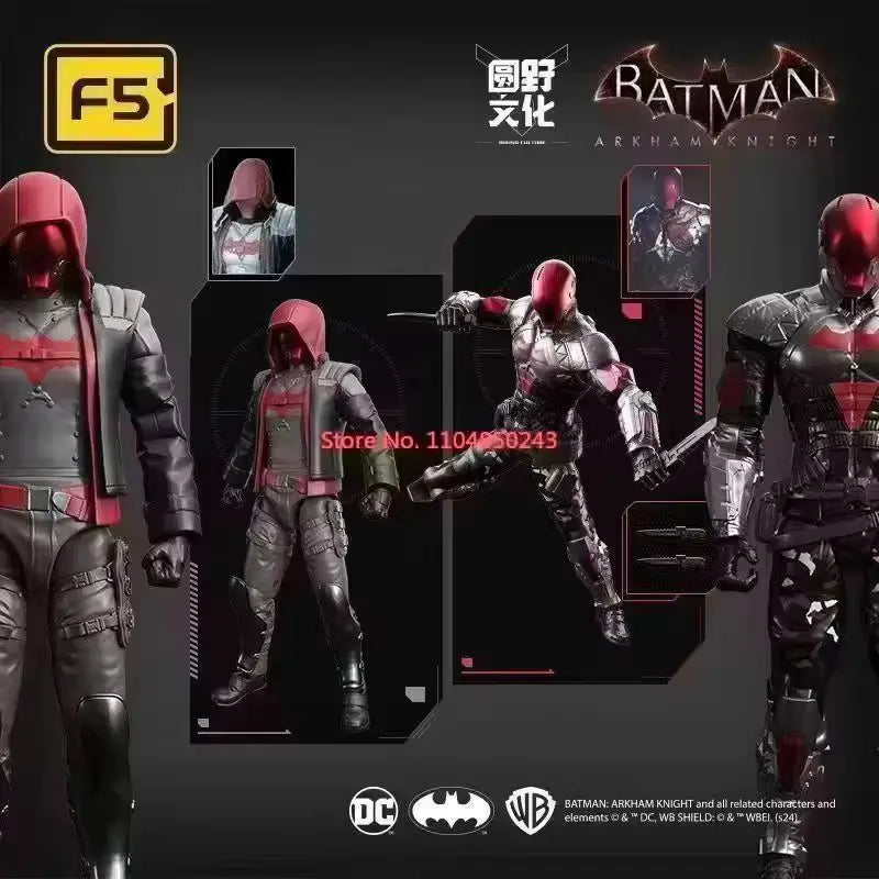 Hot F5 Roundd Culture Batman Series Model Doll Arkham Knight Deathstroke Red Hood Desktop Model Toys Doll Festival Gift