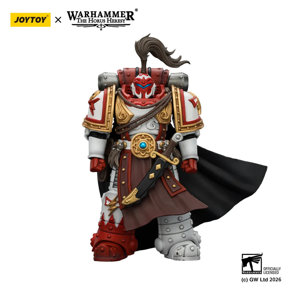 【Vorbestellung】JOYTOY Warhammer 40K White Scars Hibou Khan, Sucher der Sühne 1/18 Actionfigur Modell Spielzeug