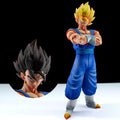 28cm Gk Gogeta Super Saiyan Vegetto Anime Figures Dragon Ball Breast Hugging Double Head Replacement Ornament Model Statue Toys