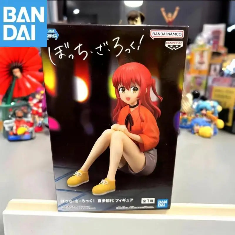 Genuine Bandai NAMCO BANPRESTO Lonely Rock Kita lkuyo PVC Anime Figure Model Ornaments Toy Gift Sitting posture doll Collection