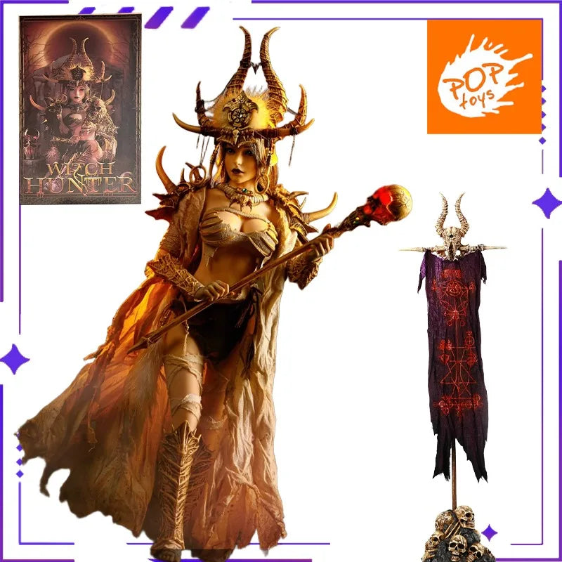 POPTOYS Original WH001 1/6 Witch Hunter Series Afar Undead Banner Finished Product Mobile Soldier Doll Model Toy Gift in Stock