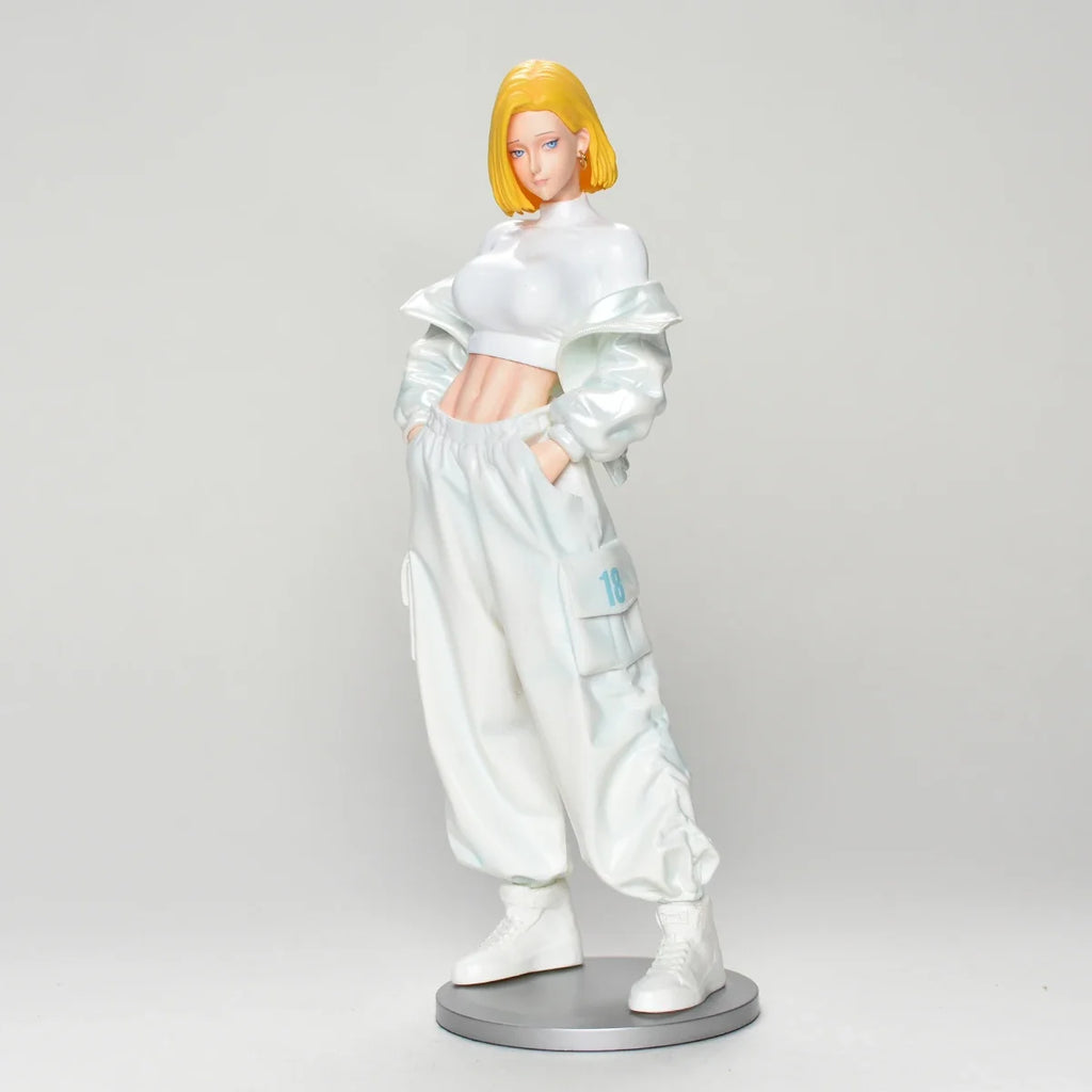 26.5cm/10.43in Anime Dragon Ball Z Android 18 Figure Android 18 Action Figure Collectible Statue Model Toy Gift