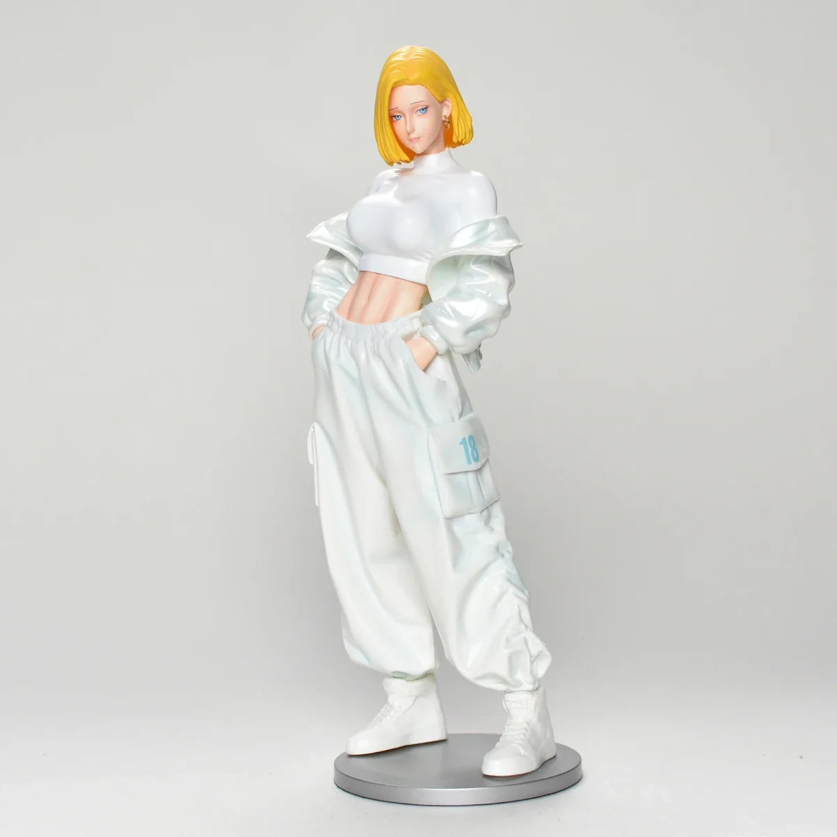 26.5cm/10.43in Anime Dragon Ball Z Android 18 Figure Android 18 Action Figure Collectible Statue Model Toy Gift