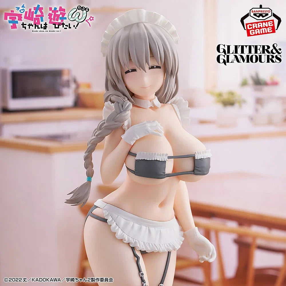 In Stock Original Bandai Banpresto Glitter & Glamours Uzaki-Chan Wants To Hang Out! Uzaki Tsuki Animation Kawaii Milf Figures