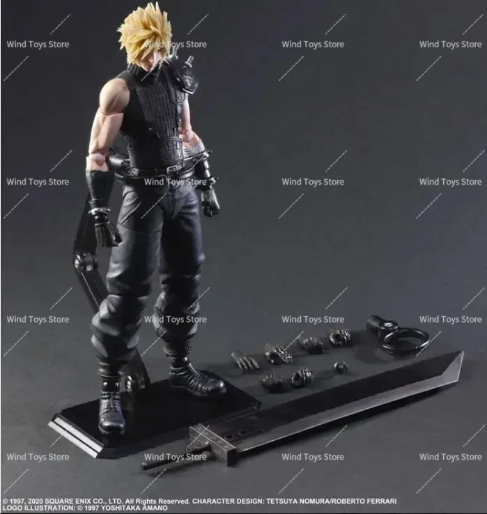Original SE PlayArts Remake Version 2.0 Cloud Strife Sephiroth Tifa Yuffie Kisaragi Aerith PVC Action Figure Model Toys