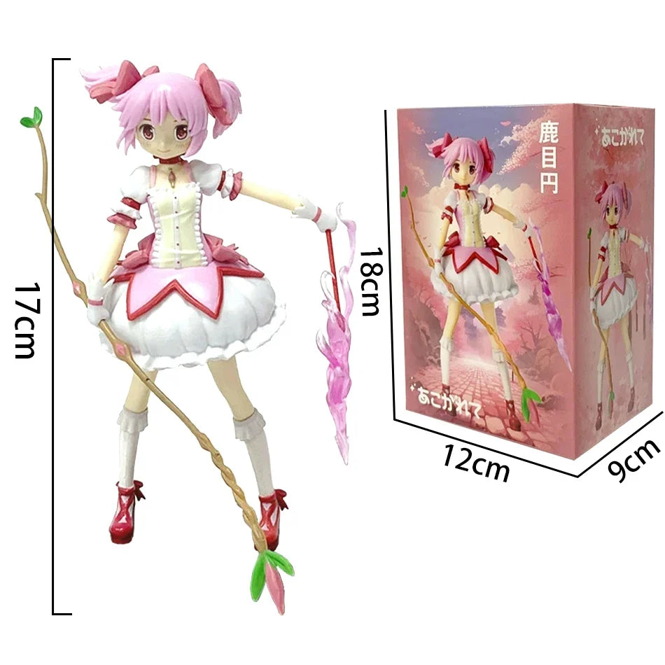 15CM Aniem Figure Puella Magi Madoka Magica Sitting Posture Madoka Action Figure Magic Girl Model Decor Statue Dolls Toys Gift