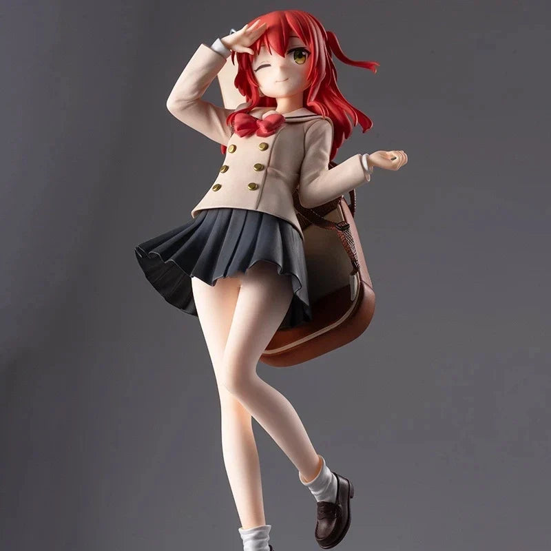 23cm Bocchi the Rock Kita Ikuyo Action Figures Standing Pose Winking Version Anime Collectible Model Red Hair Guitarist Gift