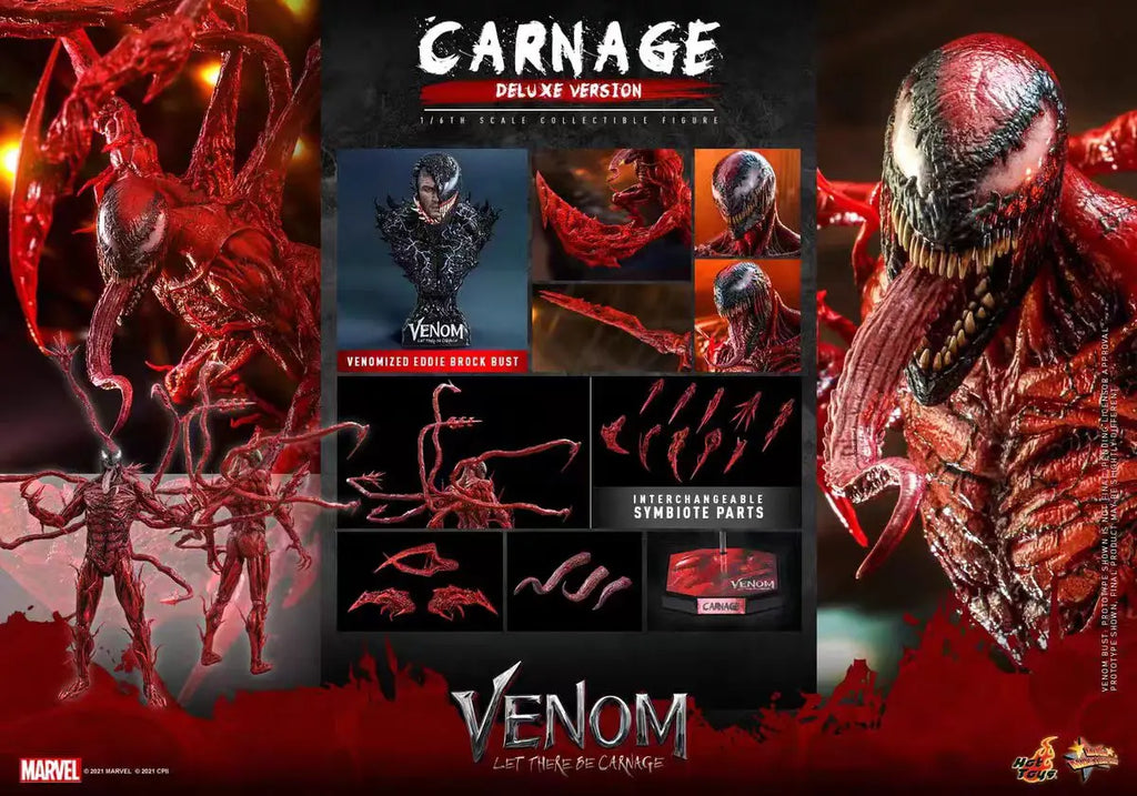 【MT】Hot Toys Marvel MMS620 Venom: Let There Be Carnage Carnage Deluxe Edition 1/6 Actionfigur Sammelspielzeug