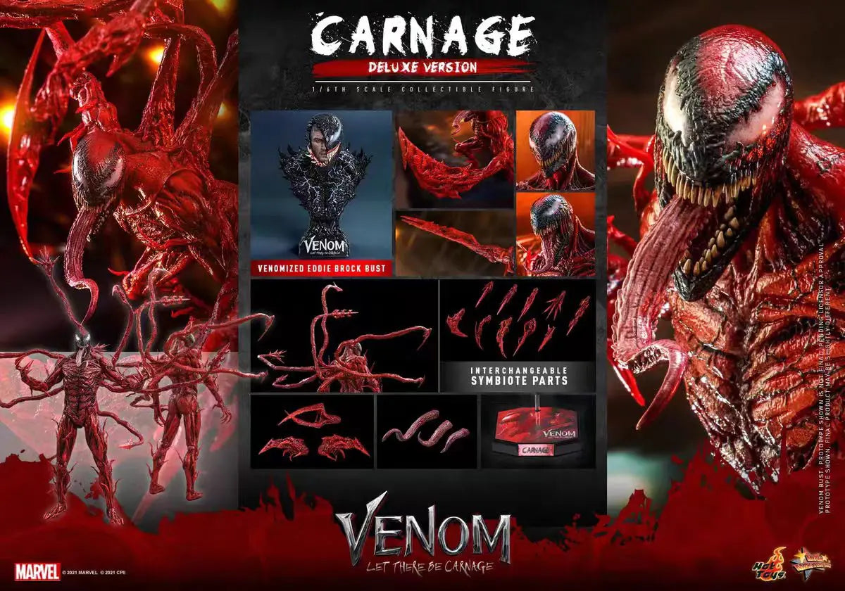 【MT】Hot Toys Marvel MMS620 Venom: Let There Be Carnage Carnage Deluxe Edition 1/6 Actionfigur Sammelspielzeug