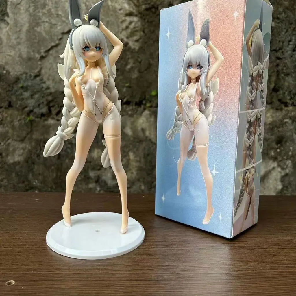 27CM Anime Azur Lane Le Malin Figure Sexy Cute Bunny Girl Anime Standing Posture Model Toy Gift Collection  Ornaments PVC