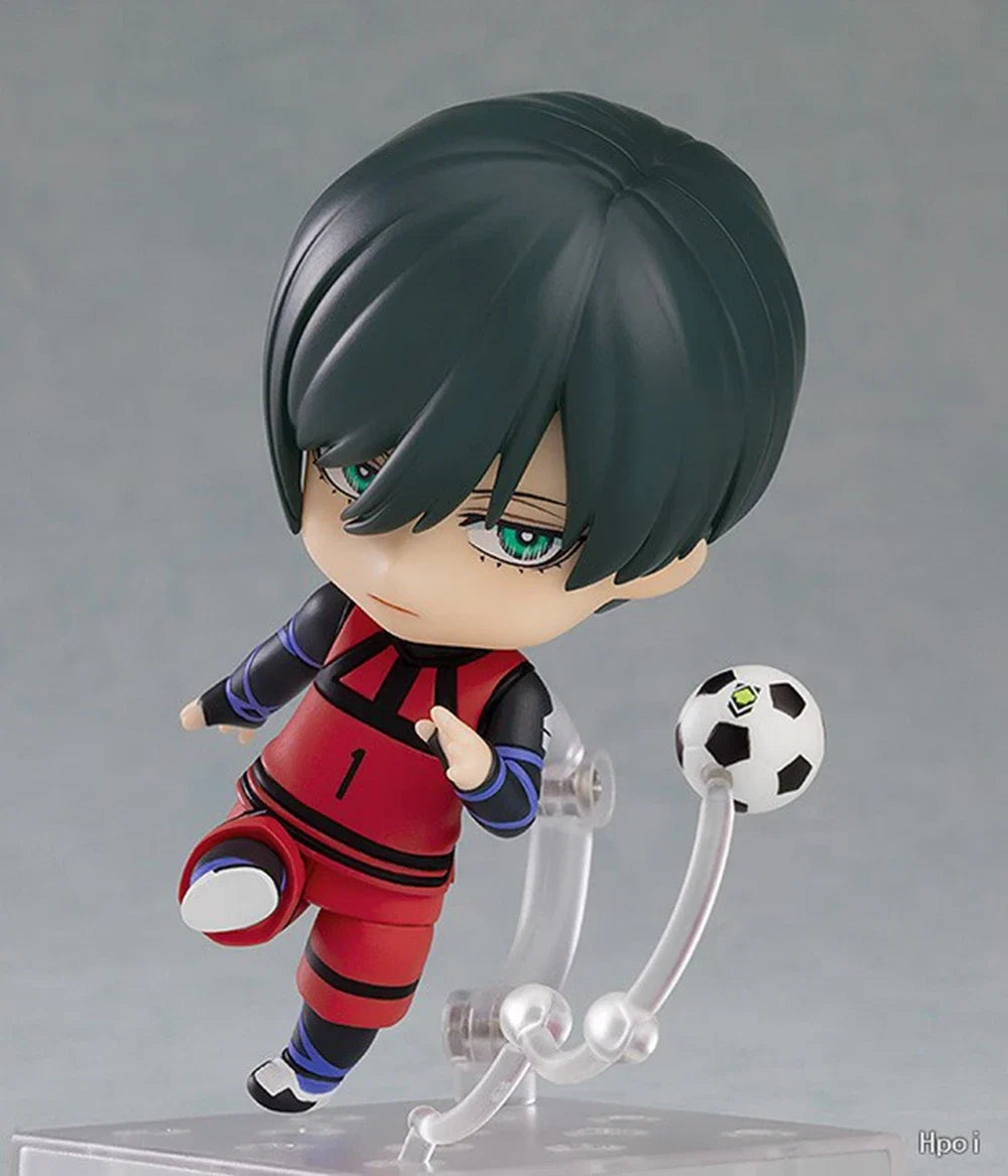 10cm BLUE LOCK Anime Rin Itoshi Figure Nagi Seish Q Version Action Statue Chigiri Hyoma Collection Ornaments Model Gift Toys pvc