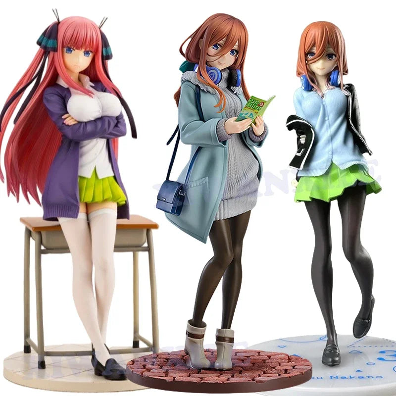 26cm The Quintessential Quintuplets Anime Girl Figure Miku Nakano Action Figure Nino Nakano Figurine Adult Model Doll Toys Gifts