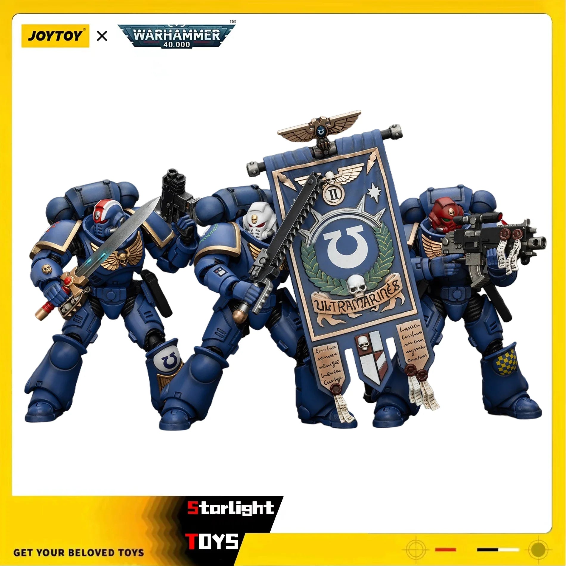 JOYTOY 1/18 Action Figure Warhammer 40K Ultramarines Heroes of The Chapter  Model Toy Gifts