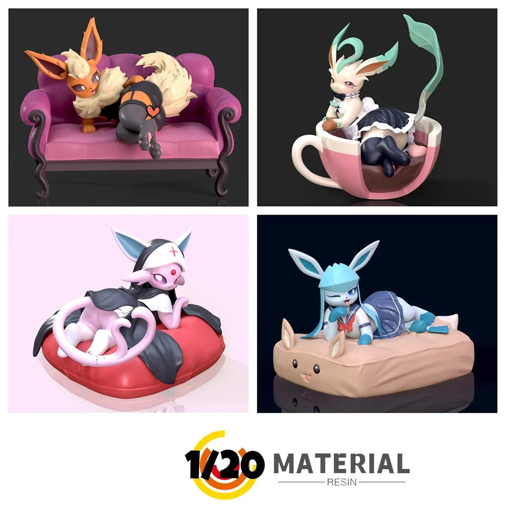 [IN STOCK] 1/20 Resin Figure [MOCKING] - Vaporeon & Sylveon & Umbreon & Glaceon & Eevee & Espeon Cosplay