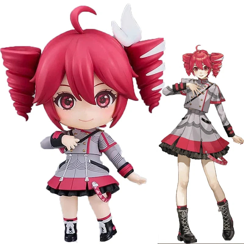 10cm Kasane Teto Action Figures Anime Q Version PVC Doll Model Toy Cosplay Figurine Stand Model Desk Display Decor Standing Gift