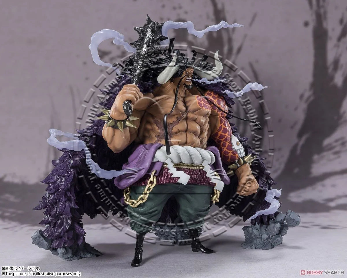 In Stock Original Genuine Bandai Statue Figuarts Zero ONE PIECE Kaido Metal Parts Translucent Effect  Collectible