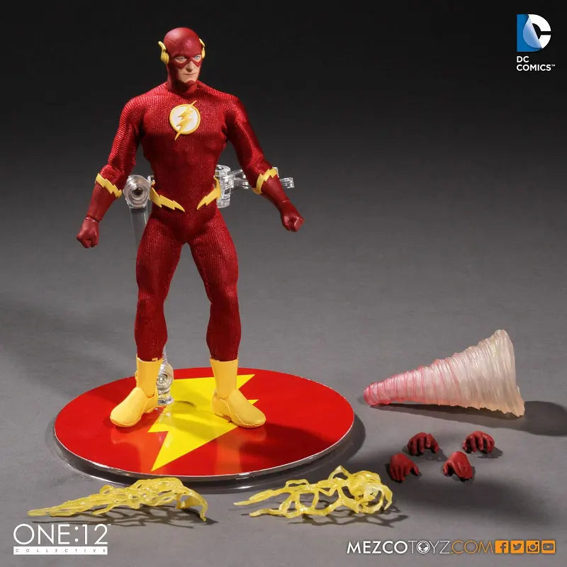 MEZCO TOYZ Original ONE Series The Flash Battle Suit 1/12 Scale Collectible Figure Action Joint Mobility Figure Model Toys